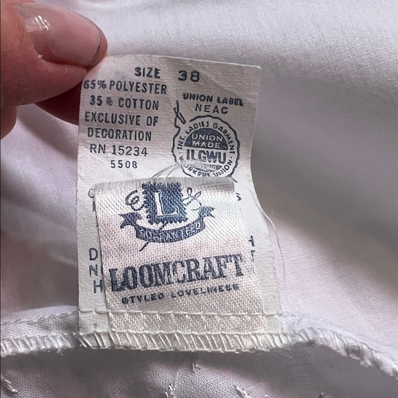 Vintage Union Label Elegant White Lace Trim Slip Dress - Picture 6 of 8